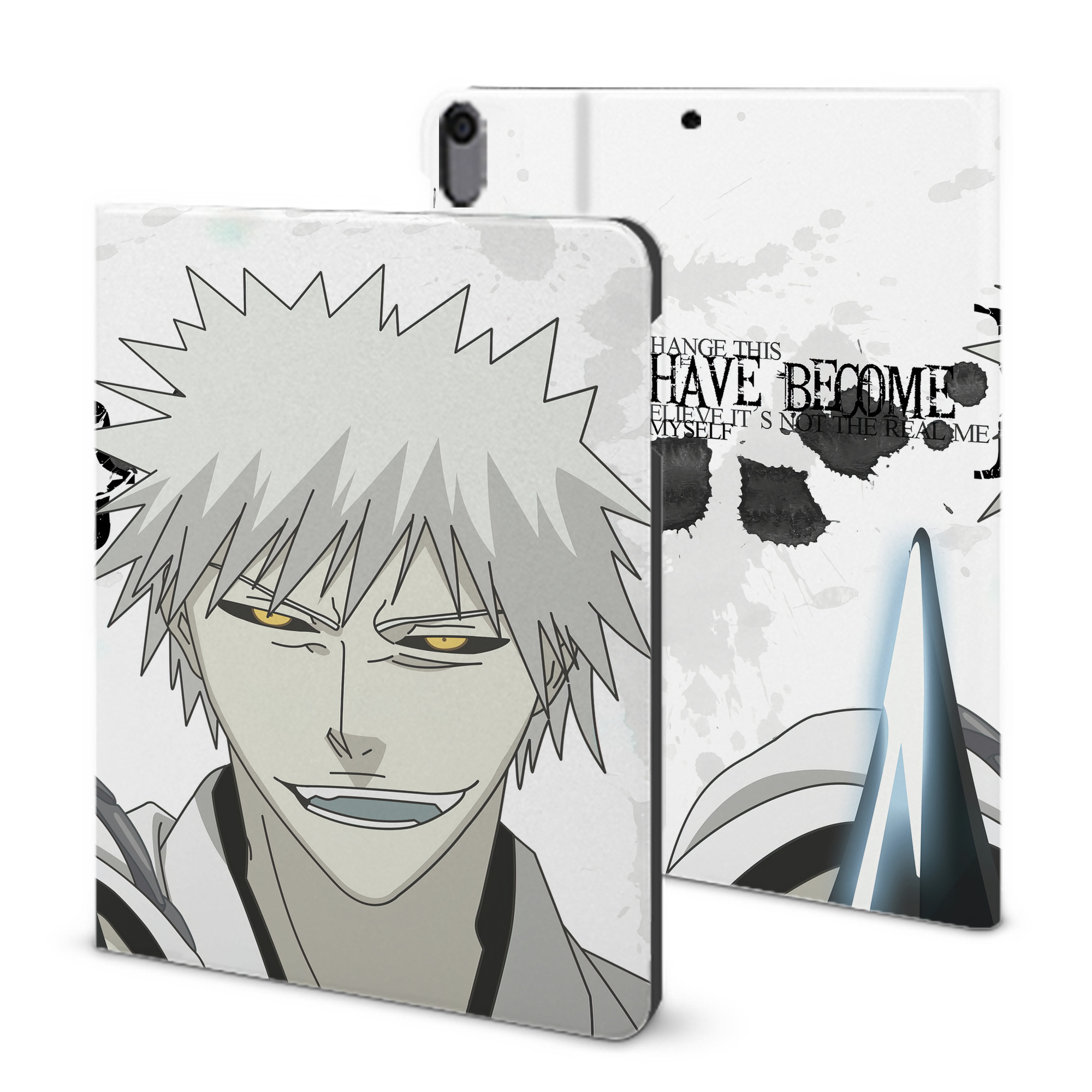 （画像用） ブリーチ BLEACH IPad ケース ブック型 PUレザー TPU 耐衝撃 軽量 薄型 ペン収納なし 全面保護 IPad 各モデル対応
